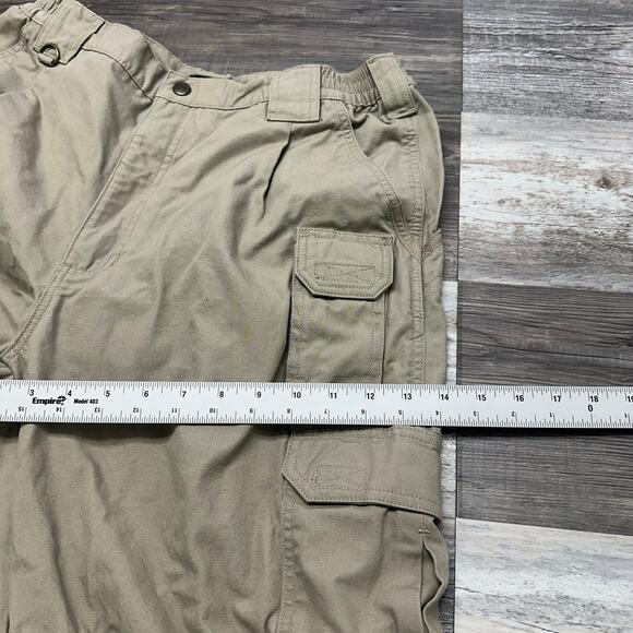 5.11 Tactical Khaki Tan Mens 34x32 Double Knee Utility Outdoor Canvas Cargo Pant - Picture 10 of 12